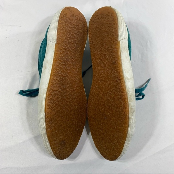 Guess Women’s Teal Canvas Low Top Sneakers - Picture 6 of 8